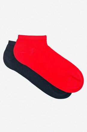 Tommy Hilfiger stopalke (2 pack) - rdeča. Stopalke iz kolekcije Tommy Hilfiger. Model izdelan iz enobarvnega materiala. V kompletu sta dva para.