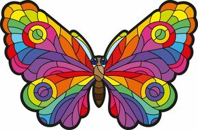 Drevené puzzle set Motýľ