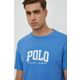 Bombažna kratka majica Polo Ralph Lauren moški - modra. Lahkotna majica iz kolekcije Polo Ralph Lauren, izdelana iz tanke, elastične pletenine. Model iz izjemno udobne bombažne tkanine.