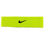 Trak za lase Nike zelena barva - zelena. Trak iz kolekcije Nike. Model izdelan iz enobarvne pletenine.