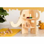 Otroška knjižna omara iz borovega lesa v naravni barvi 90x60 cm Elephant - Adeko