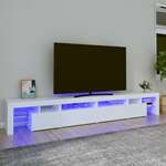 vidaXL TV omarica z LED lučkami bela 280x36,5x40 cm