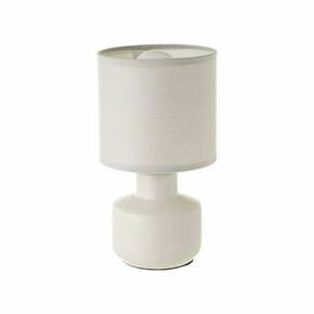 Kremno bela keramična namizna svetilka s tekstilnim senčnikom (višina 22 cm) – Casa Selección