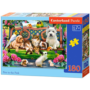 Castorland Puzzle 180 kosov - Hišni ljubljenčki v parku