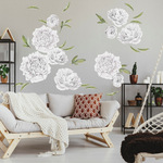 Samolepilna cvetlična tapeta - bele potonike