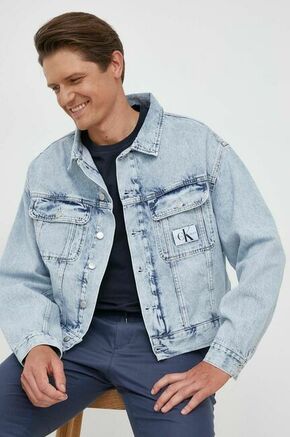 Jeans jakna Calvin Klein Jeans moška - modra. Jakna iz kolekcije Calvin Klein Jeans. Nepodložen model