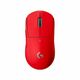 Logitech Pro X Superlight Red gaming miška, optični, brezžičen, 25600 dpi, 1ms, 1000 Hz, rdeči
