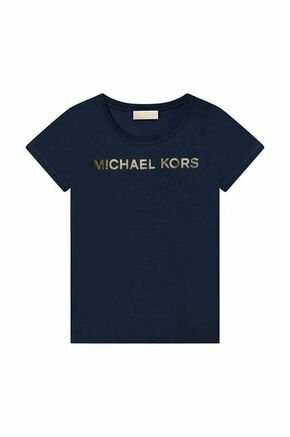 Otroška kratka majica Michael Kors mornarsko modra barva - mornarsko modra. Otroški kratka majica iz kolekcije Michael Kors. Model izdelan iz pletenine s potiskom.