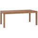 VIDAXL Jedilna miza iz trdne tikovine z naravnim finišem 180x90x76 cm