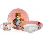 Banquet otroški jedilni set Red Bears, 3 kosi
