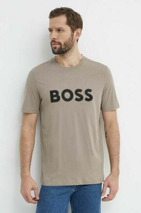 Bombažna kratka majica Boss Green moški