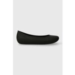 Balerinke Crocs črna barva - črna. Balerinke iz kolekcije Crocs, izdelane iz sintetičnega materiala. Model z mehkim, oblikovanim vložkom zagotavlja udobje.