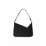 Torbica HUGO črna barva - črna. Majhna torbica iz kolekcije HUGO. na zapenjanje, model izdelan iz ekološkega usnja.