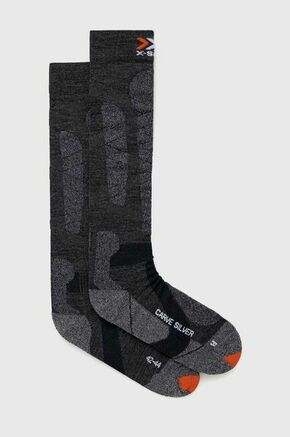 Smučarske nogavice X-Socks Carve Silver 4.0 - siva. Smučarske nogavice iz kolekcije X-Socks. Model izdelan iz termoaktivnega materiala z merino volno.