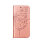Chameleon Samsung Galaxy S21 FE - Preklopna torbica (WLGO-Butterfly) - roza-zlata