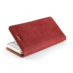 SURAZO Onasi preklopna torbica za iPhone 8 - usnjena - rdeča