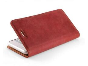 SURAZO Onasi preklopna torbica za iPhone 8 - usnjena - rdeča