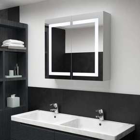 VidaXL LED kopalniška omarica z ogledalom 80x12