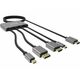 Adapter Sandberg - All-In-1 Display Adapter Hub (izhod: HDMI 2m, vhod: HDMI/USB-C/MiniDP/DP, 4K/60Hz)