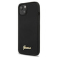 Guess GUHMP13MLSLMGBK iPhone 13 6,1" črna trda torbica Silikonski napis Gold Logo Magsafe