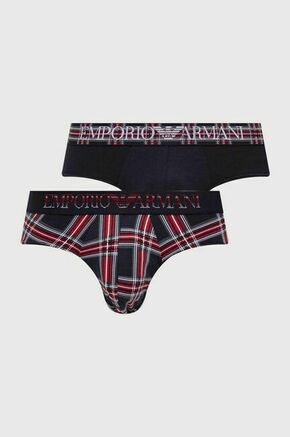 Moške spodnjice Emporio Armani Underwear 2-pack moški - pisana. Spodnje hlače iz kolekcije Emporio Armani Underwear. Model izdelan iz udobne pletenine. V kompletu sta dva para.