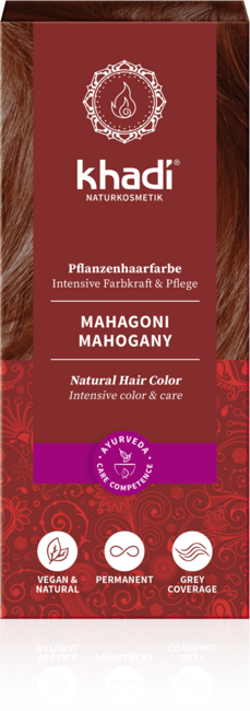 "Khadi® Rastlinska barva za lase - mahagoni - 100 g"