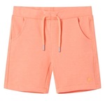 vidaXL Otroške kratke hlače z vrvico neon oranžna 128