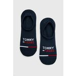 Tommy Jeans nogavice (2-pack) - mornarsko modra. Kratke nogavice iz zbirke Tommy Jeans. Model izdelan iz raztegljive vzorčaste tkanine. Vključena sta dva para