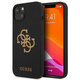 Guess GUHCP13MLS4GGBK iPhone 13 6,1" črno/črno trdo ohišje Silikonski 4G logotip
