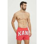 Kopalne kratke hlače Karl Kani moški, rdeča barva - rdeča. Kopalne kratke hlače iz kolekcije Karl Kani, izdelane iz tkanine.