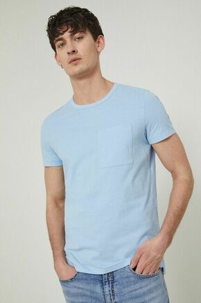 Bombažna kratka majica Medicine - modra. Kratka majica iz kolekcije Medicine. Model izdelan iz enobarvne pletenine.