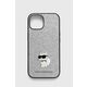 Etui za telefon Karl Lagerfeld iPhone 15 6.1 srebrna barva - srebrna. Etui za telefon iz kolekcije Karl Lagerfeld. Model izdelan iz plastike.