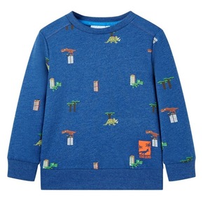 VidaXL Otroški pulover temno modra melange 140