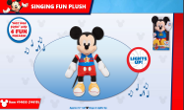 JUST PLAY Mickey Mouse Singing Fun plišasta igrača (14619)