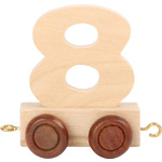 Vagon lesene tirnice - naravno število - številka 8