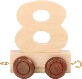 Vagon lesene tirnice - naravno število - številka 8