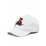 Otroška bombažna bejzbolska kapa Guess bela barva - bela. Otroški kapa iz kolekcije Guess. Model izdelan iz bombažne tkanine.
