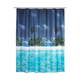 Modra zavesa za tuš Wenko Dreamy Beach, 180 x 200 cm