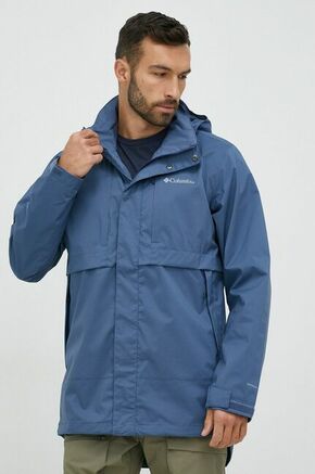 Outdoor jakna Columbia Wright Lake - modra. Outdoor jakna iz kolekcije Columbia. Prehoden model