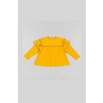 Otroški longsleeve zippy rumena barva - rumena. Otroški Majica z dolgimi rokavi iz kolekcije zippy. Model izdelan iz tanke, rahlo elastične pletenine.