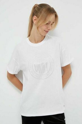 Bombažna kratka majica Dkny bela barva - bela. Kratka majica iz kolekcije Dkny