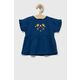 Otroška bombažna kratka majica zippy mornarsko modra barva - mornarsko modra. Otroške kratka majica iz kolekcije zippy. Model izdelan iz enobarvne pletenine.