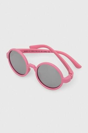 Otroška sončna očala zippy roza barva - roza. Otroški sončna očala iz kolekcije zippy. Model z enobarvnimi stekli in okvirjem iz plastike.