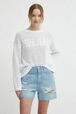 Bombažen pulover Pepe Jeans GISELE bela barva