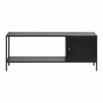 Črn kovinski regal 120x47 cm Malibu – Unique Furniture
