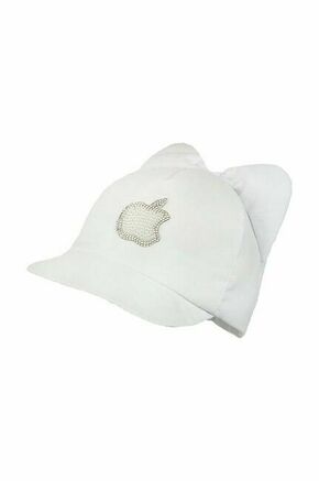 Otroška bombažna bejzbolska kapa Jamiks ANTOINETTE bela barva - bela. Otroška kapa iz kolekcije Jamiks. Model izdelan iz pletenine z nalepko pletenine.
