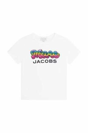 Otroška bombažna kratka majica Marc Jacobs bela barva - bela. Otroške kratka majica iz kolekcije Marc Jacobs. Model izdelan iz tanke