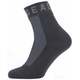 Sealskinz Waterproof All Weather Ankle Length Sock with Hydrostop Black/Grey L Kolesarske nogavice