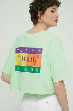 Bombažna kratka majica Tommy Jeans ženska