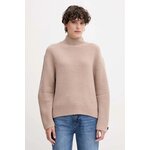 Pulover z dodatkom volne Calvin Klein Jeans rjava barva, LV044D329G - rjava. Pulover iz kolekcije Calvin Klein Jeans. Model izdelan iz gladke pletenine srednje debeline. Zaradi svoje visoke termoregulacijske sposobnosti vam volna pomaga ohranjati...